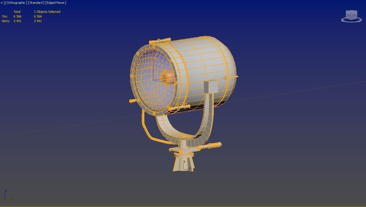 Searh Light MSPT Low-poly 3D model_9