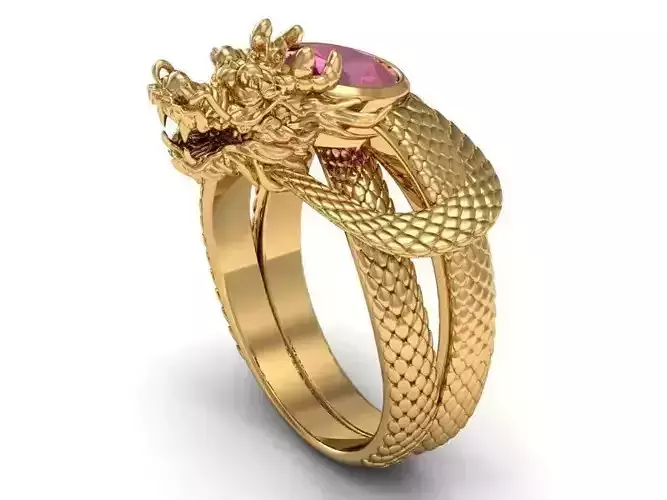 ring ruby dragon around finger