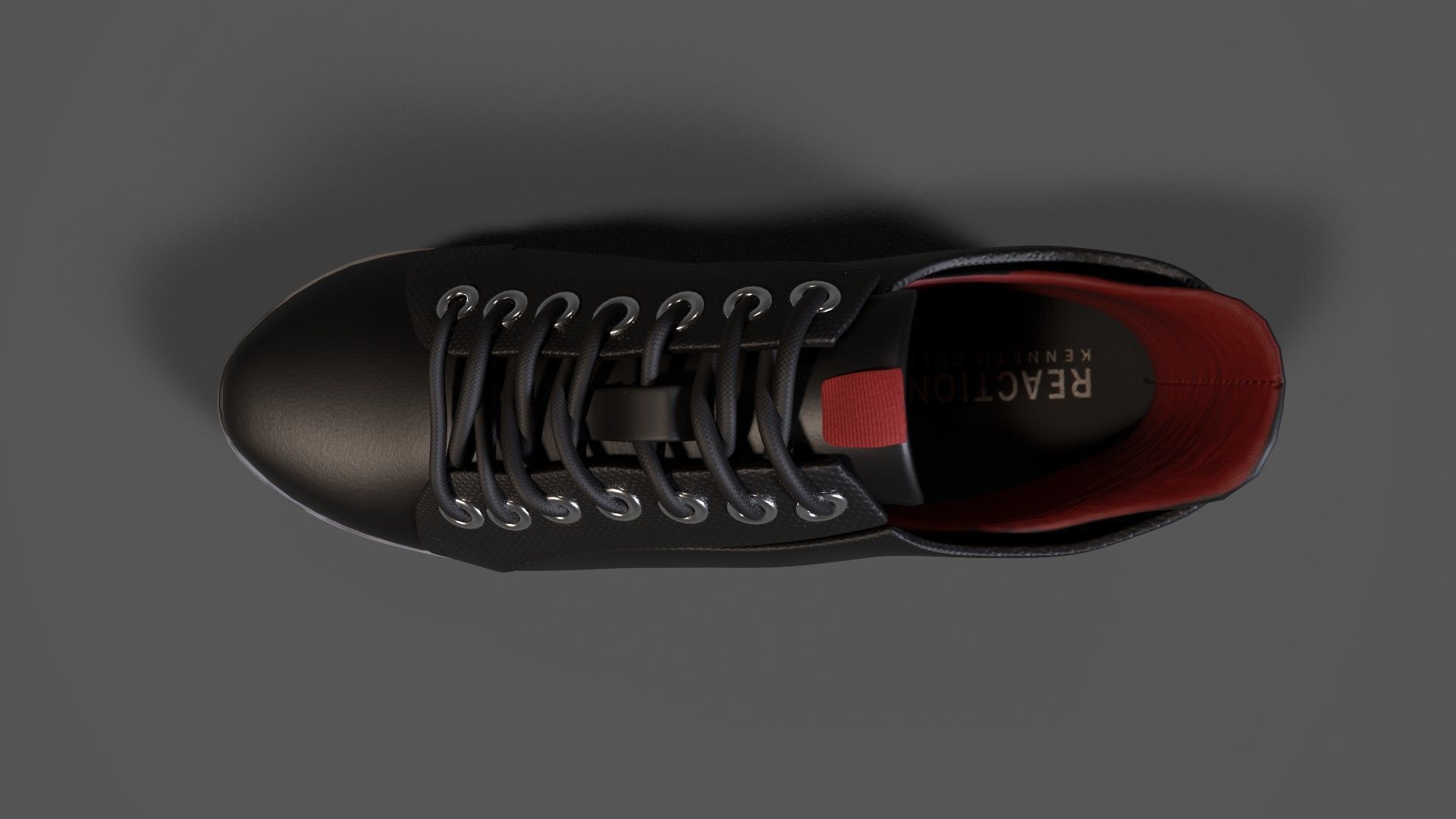 Kenneth Cole Mens Indy Sneaker Black Color Low-poly 3D model_1