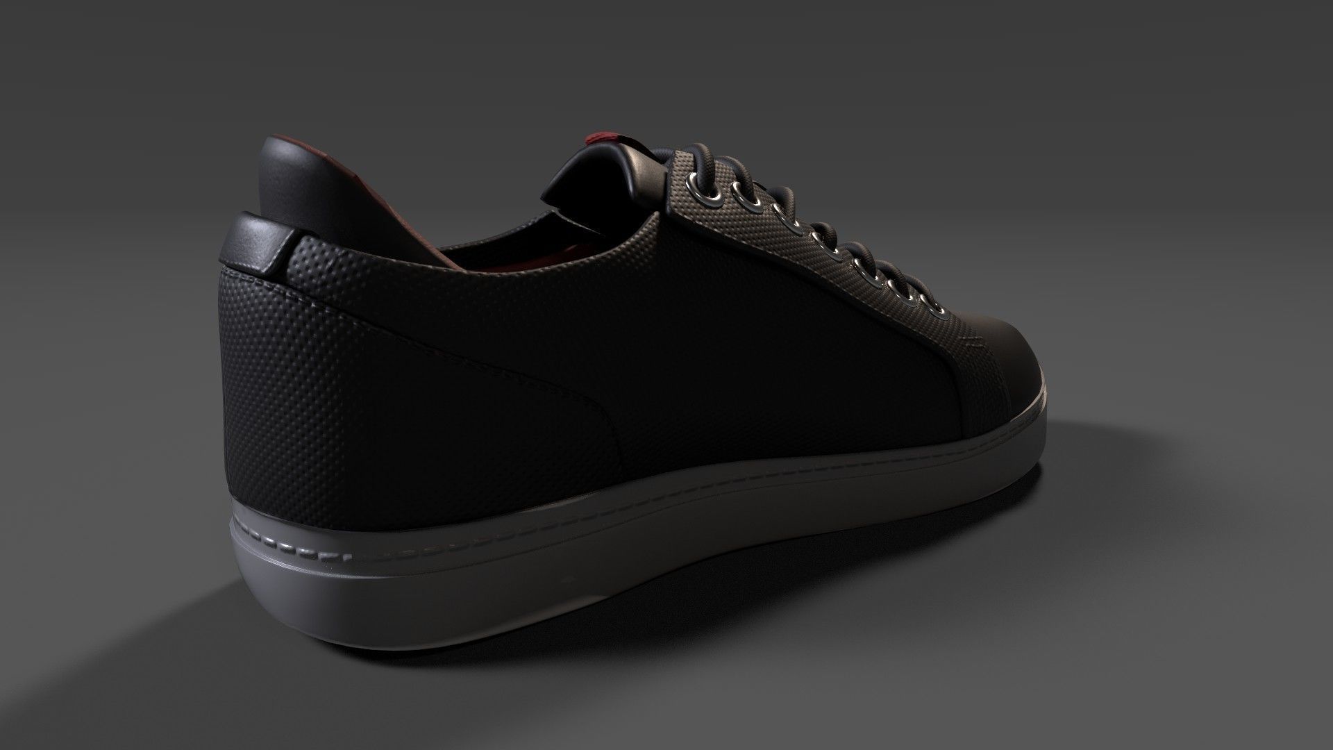Kenneth Cole Mens Indy Sneaker Black Color Low-poly 3D model_2