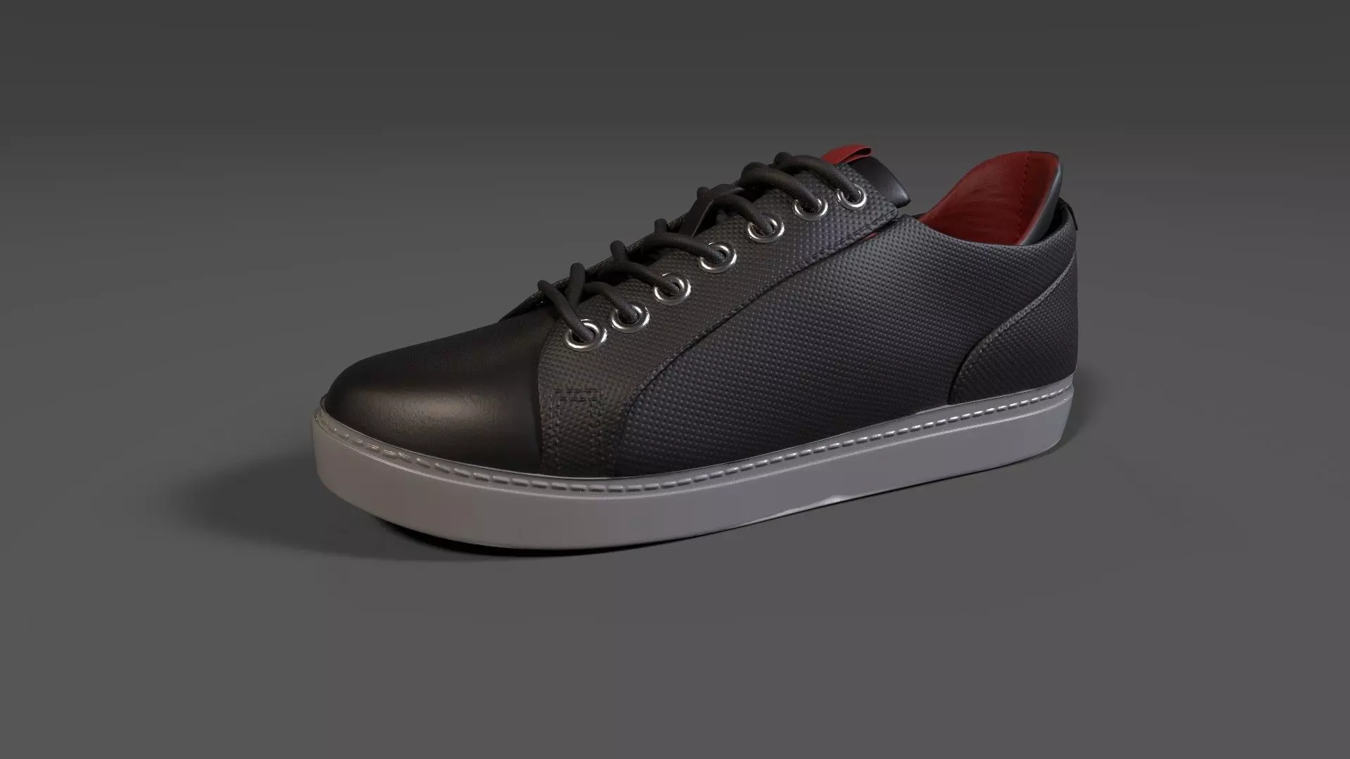 Kenneth Cole Mens Indy Sneaker Black Color Low-poly 3D model_0