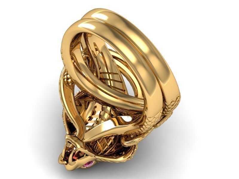ring ruby cobra 3D print model_3