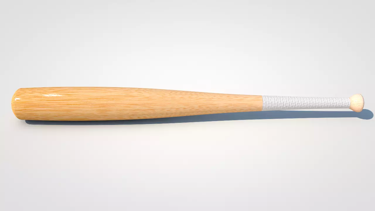 Wooden Baseball Bat 3D model