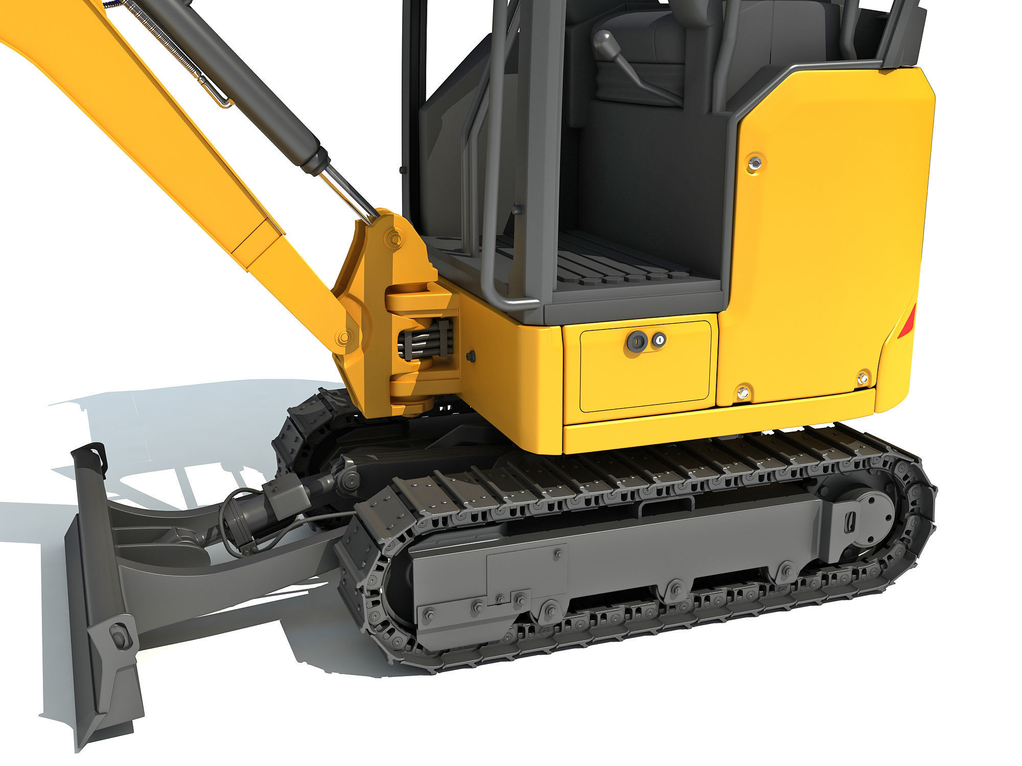 Mini Excavator Breaker Hammer 3D model_11