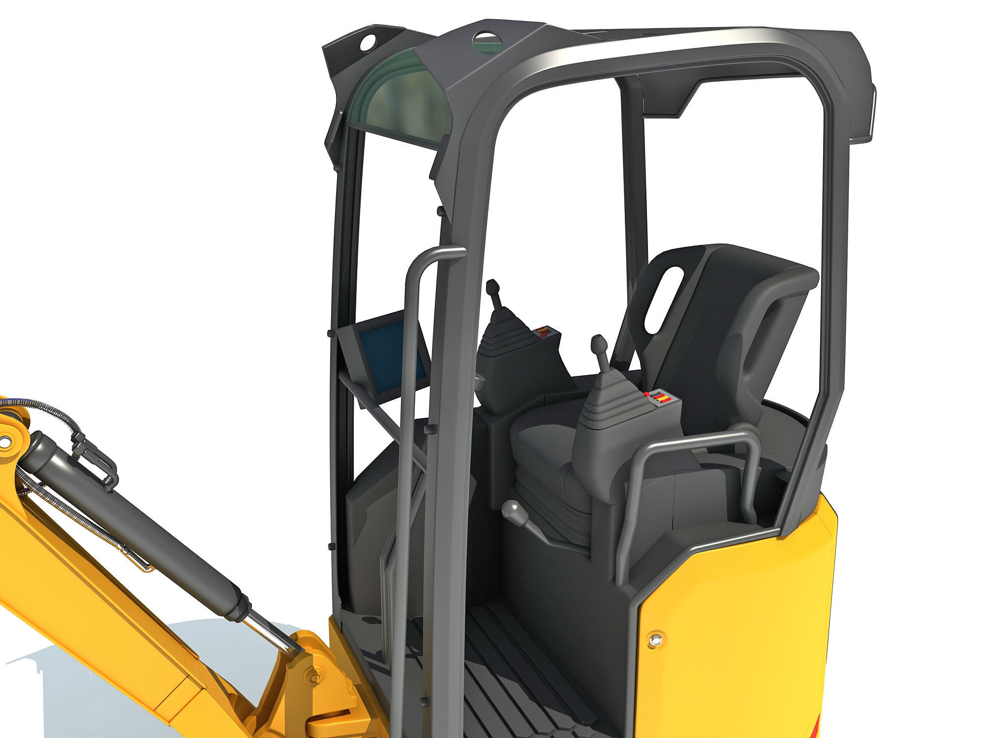 Mini Excavator Breaker Hammer 3D model_12