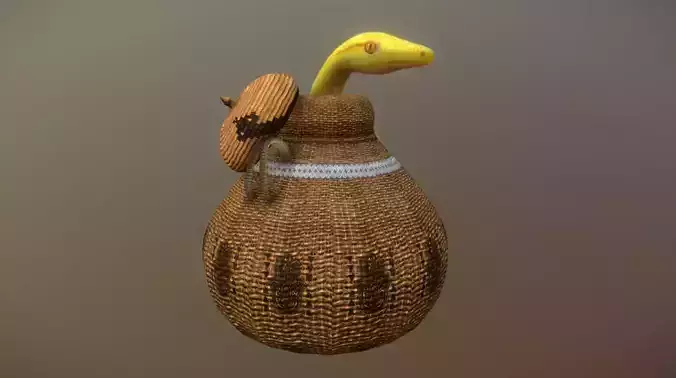 Rat Snake Basket Low-poly 3D model