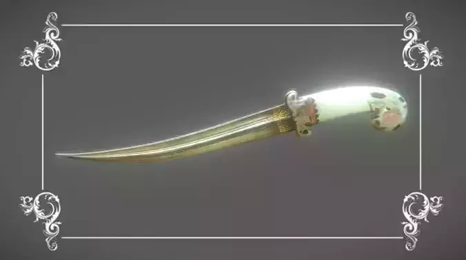 Peacekeeper Dagger Low-poly 3D model