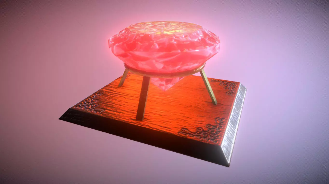 Red Ruby Low-poly 3D model