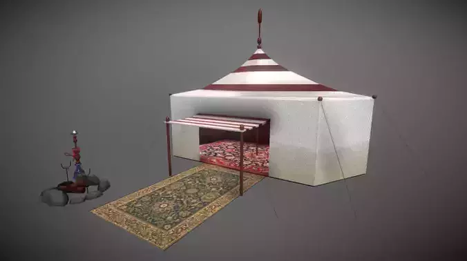 Arabic Tent Low-poly 3D model