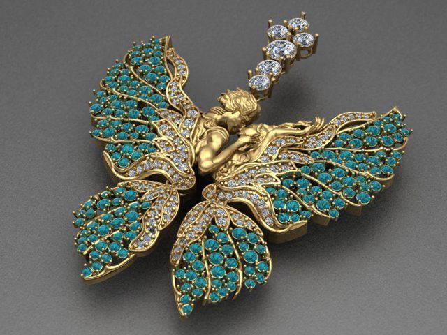 women Necklace 3D print model_11