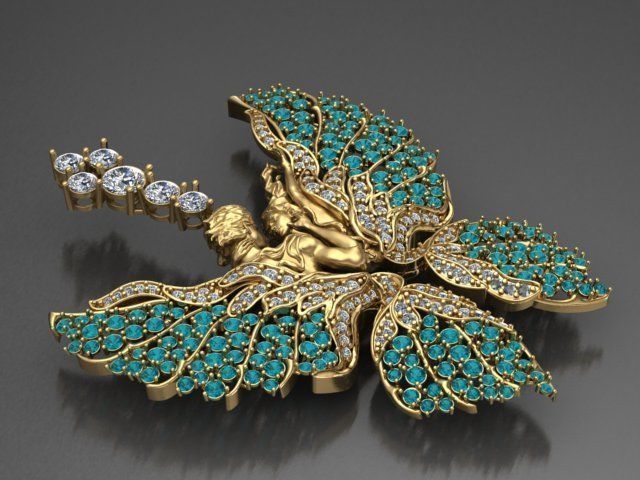 women Necklace 3D print model_6