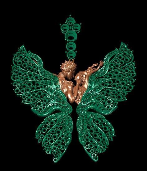 women Necklace 3D print model_8