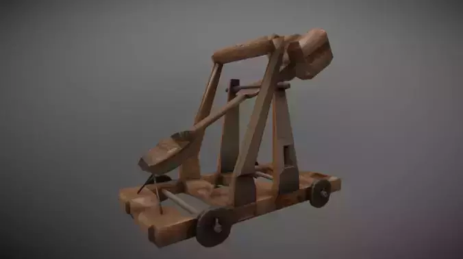 Trebuchet wooden catapult