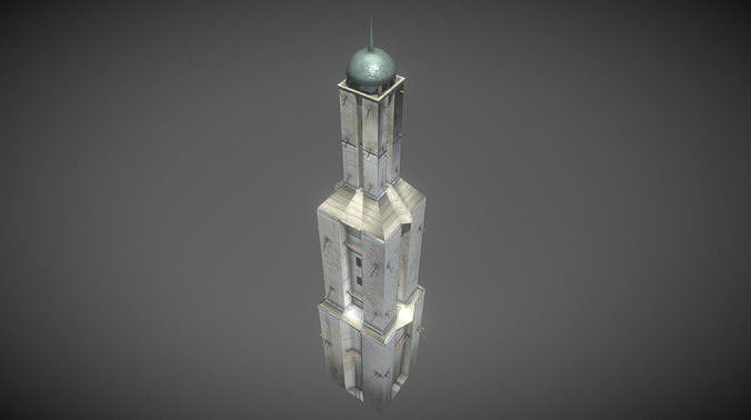Tower futuristic 3D model