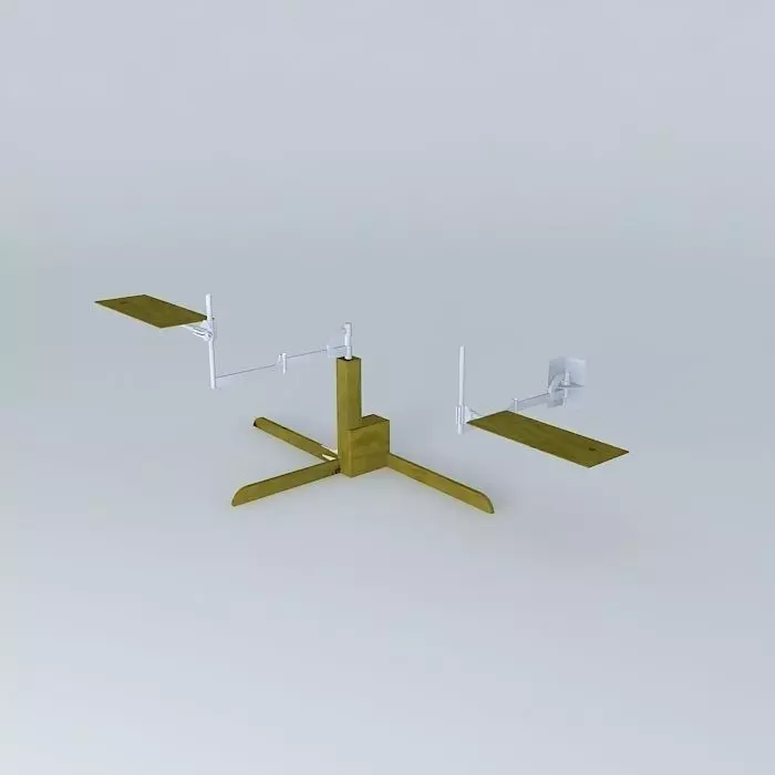 Dual-sided overbed chair table Free 3D model