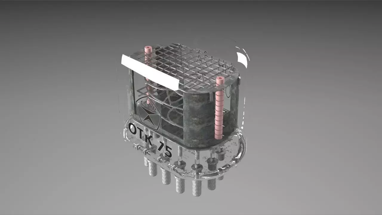 IN-12 Nixie Soviet Tube 3D model