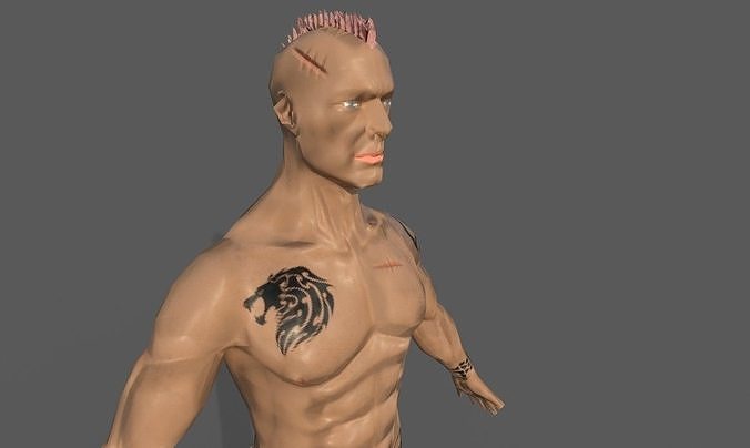 character man Low-poly 3D model