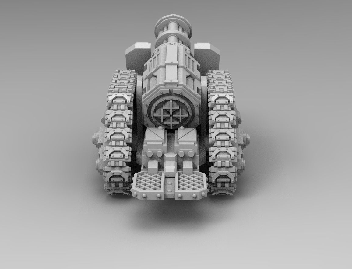 Legion Longsword Quadruple Mortar bundle with crates and shells 3D print model_2