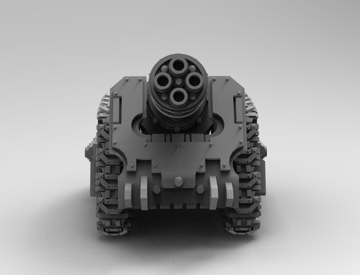 Legion Longsword Quadruple Mortar bundle with crates and shells 3D print model_3