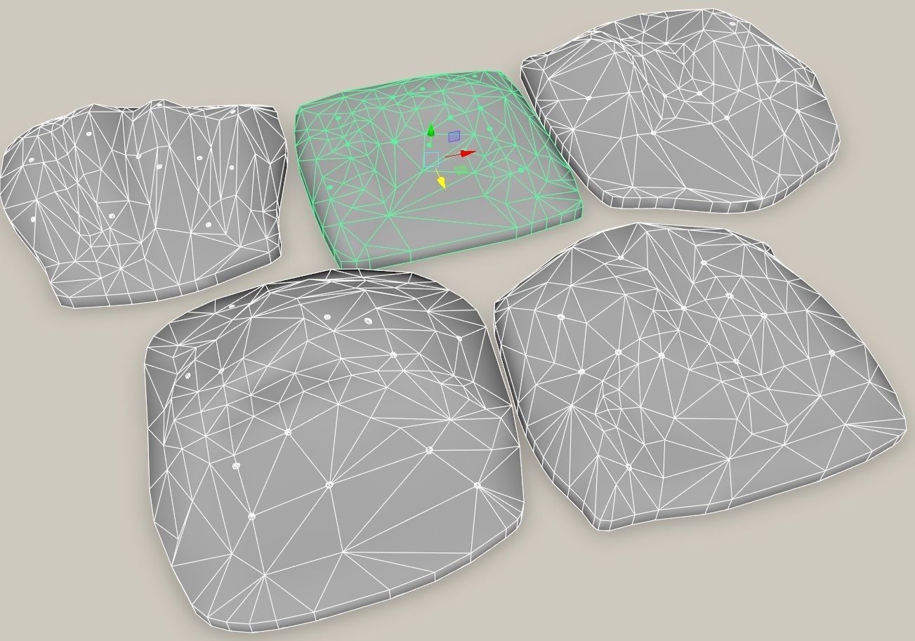 Sand Beaches Low-poly 3D model_2