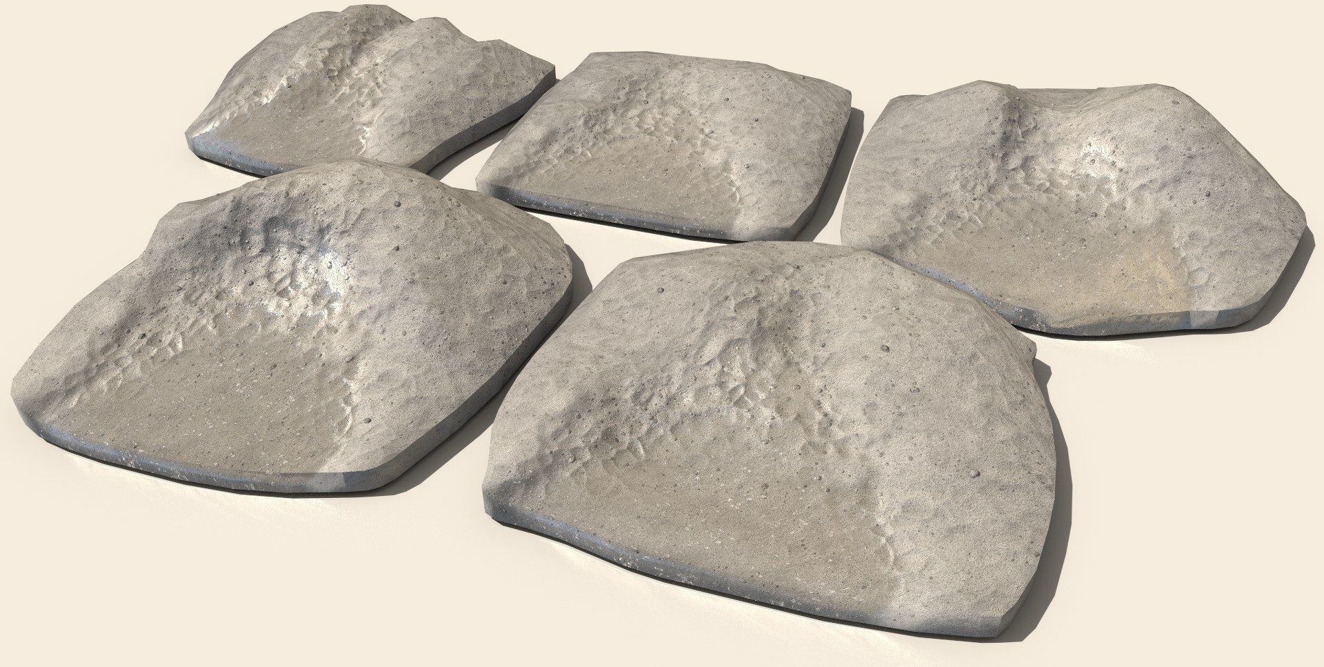 Sand Beaches Low-poly 3D model_5