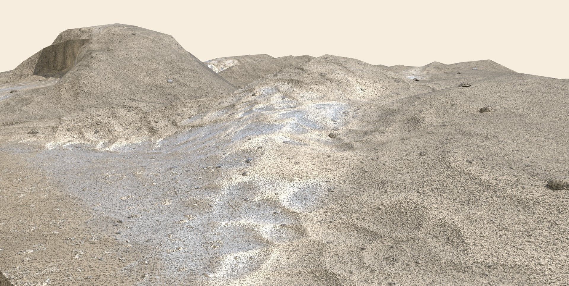 Sand Beaches Low-poly 3D model_3