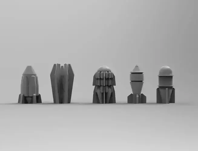 Legion Longsword Mortar Ammo shells 3D print model