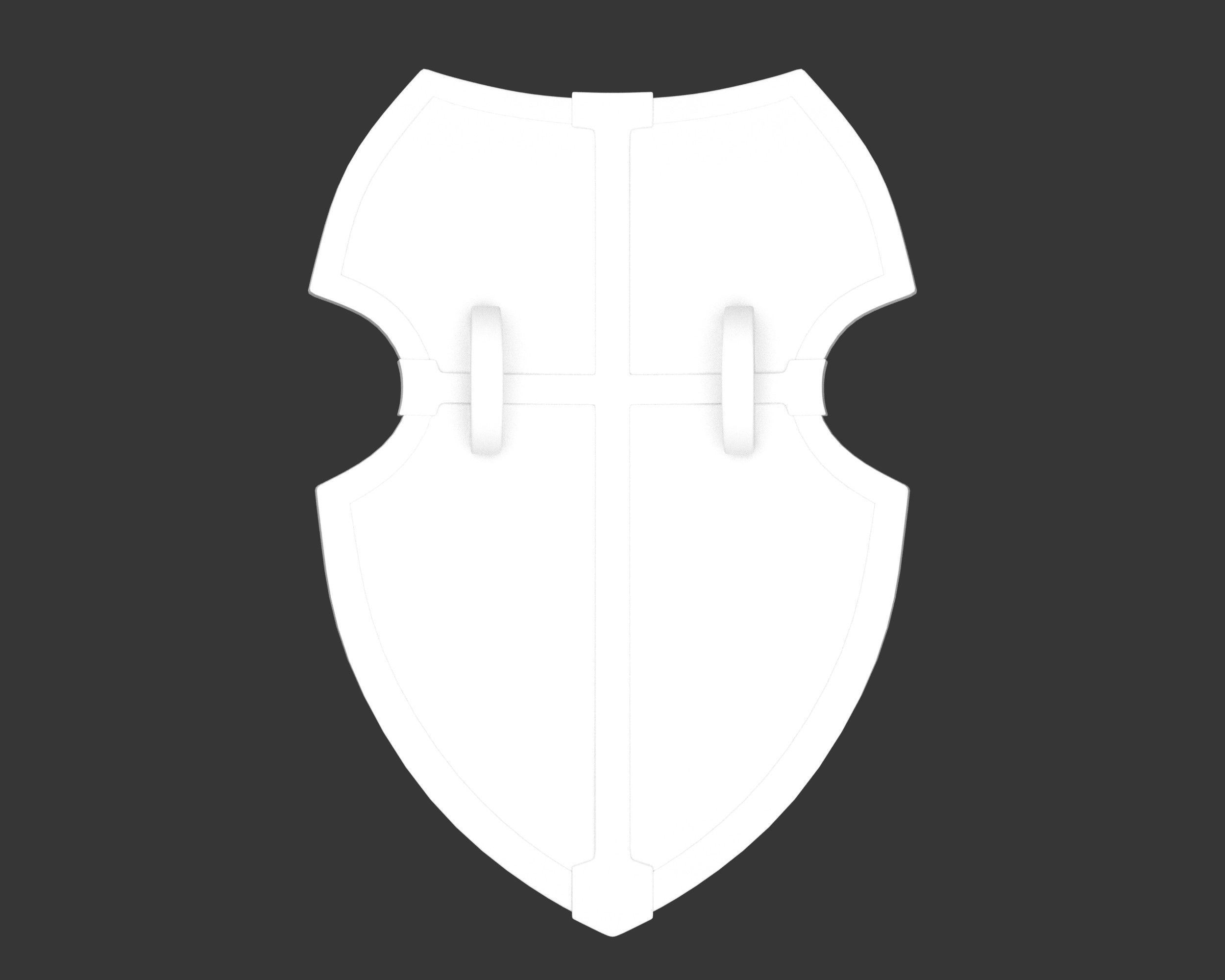 Medieval Noble Weapon Shield Low-poly 3D model_10