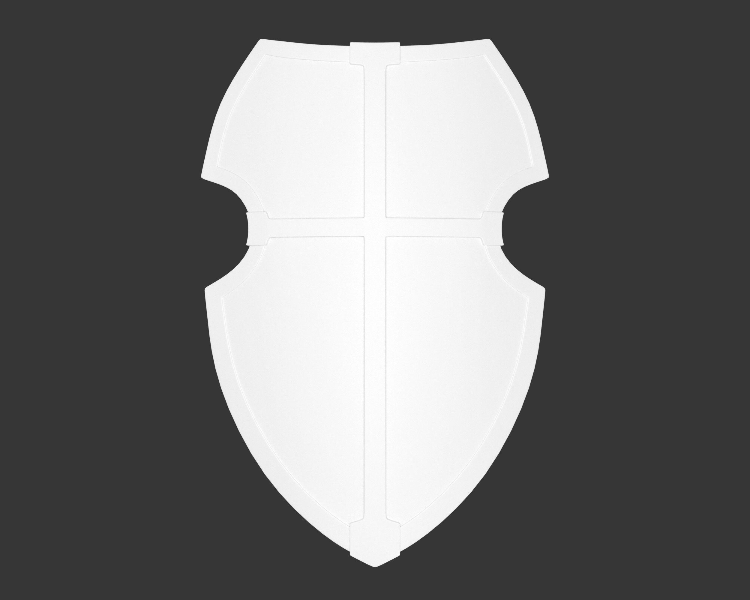 Medieval Noble Weapon Shield Low-poly 3D model_4