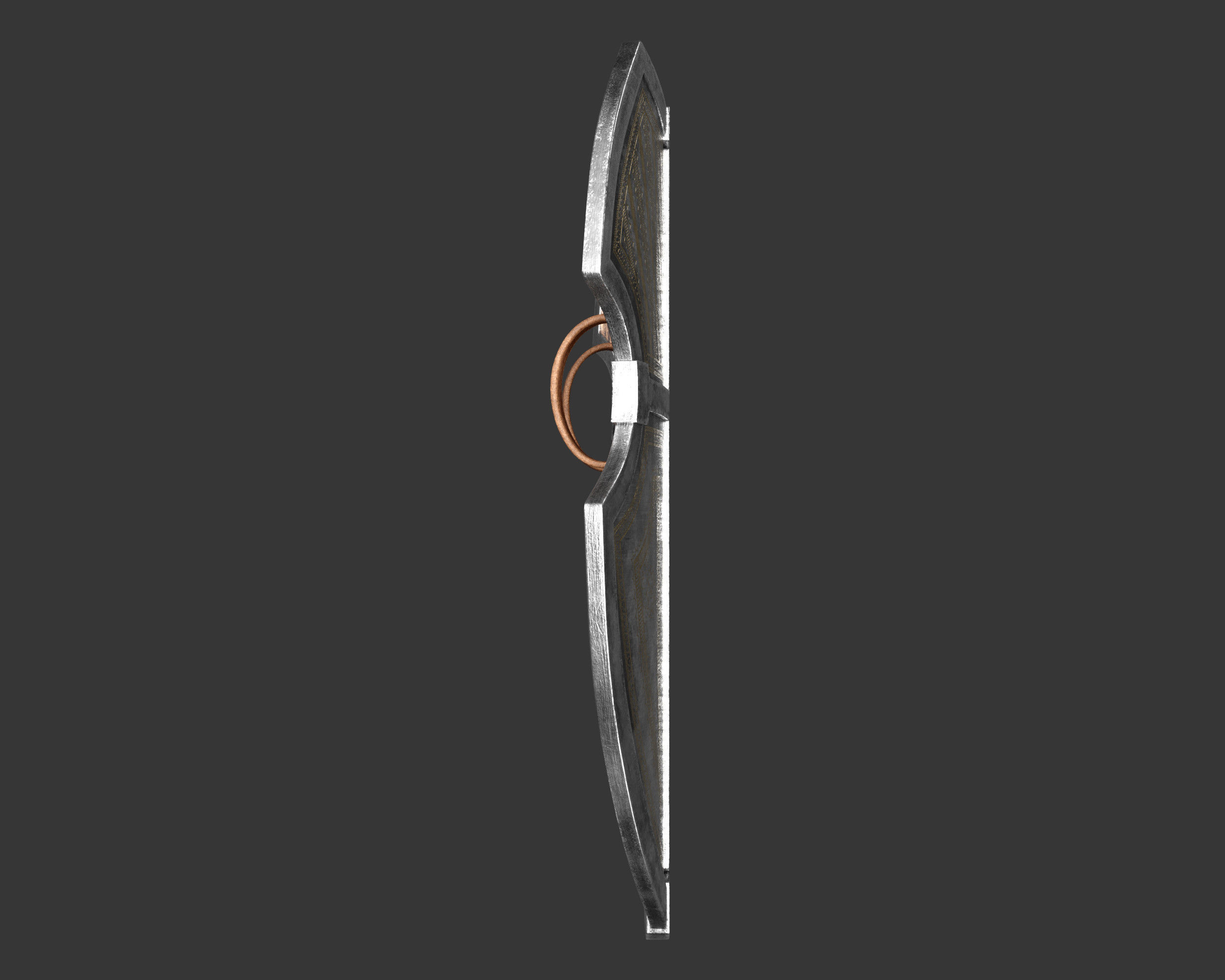Medieval Noble Weapon Shield Low-poly 3D model_6