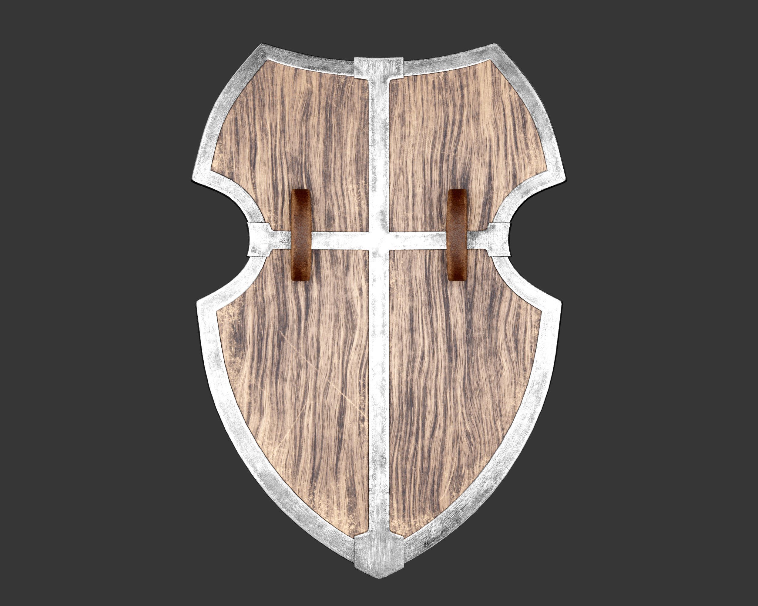 Medieval Noble Weapon Shield Low-poly 3D model_9