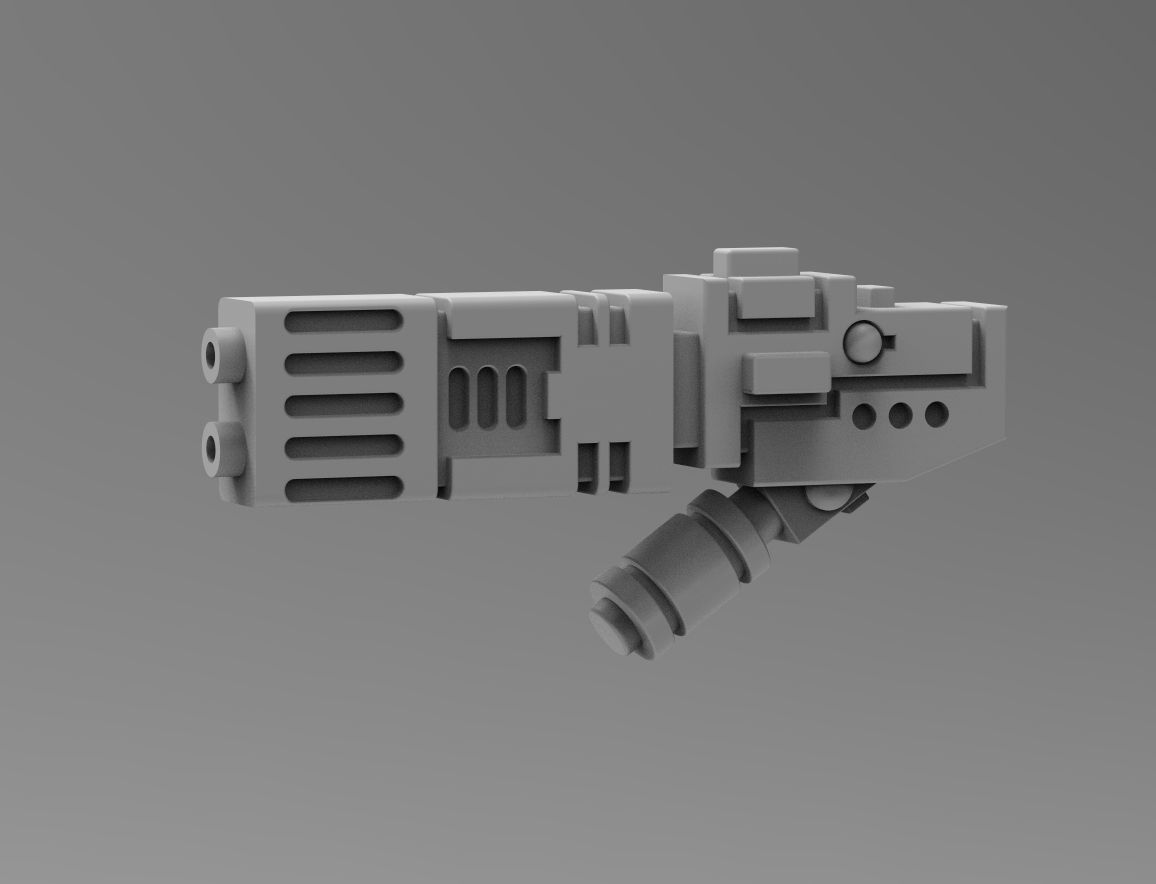 Greater Good crisis ranged weapon bits bundle 3D print model_7