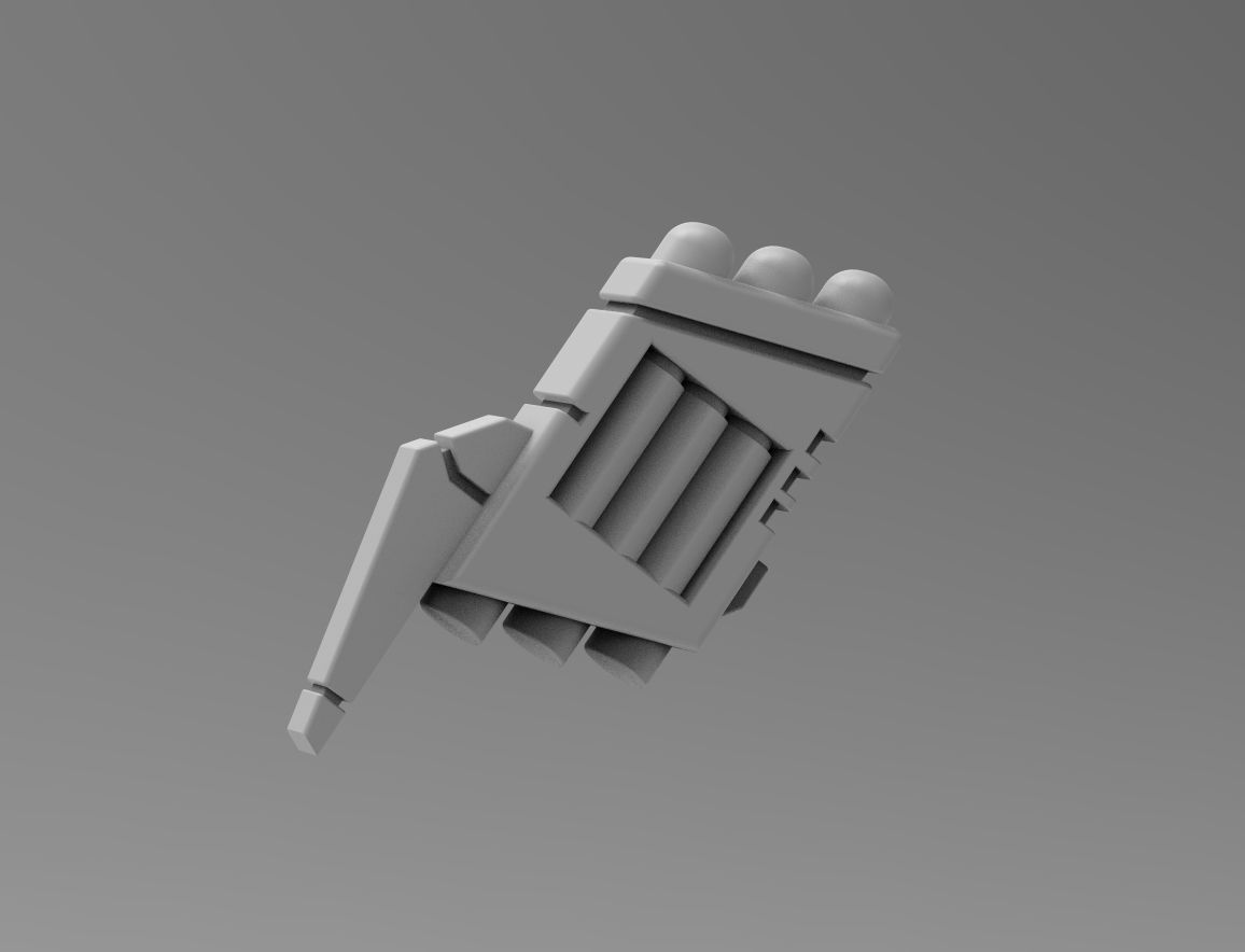 Greater Good crisis ranged weapon bits bundle 3D print model_9