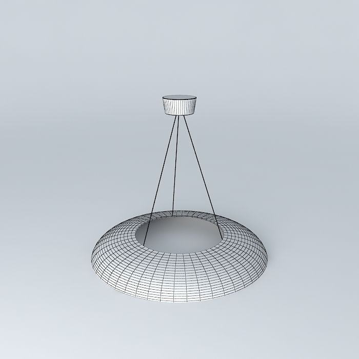 Lamp circular pendant light Free 3D model_4