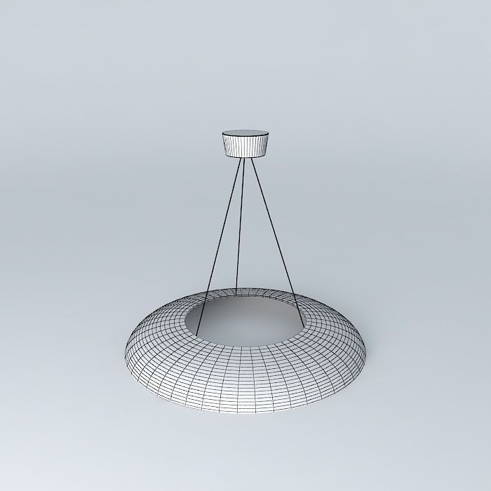 Lamp circular pendant light Free 3D model_4