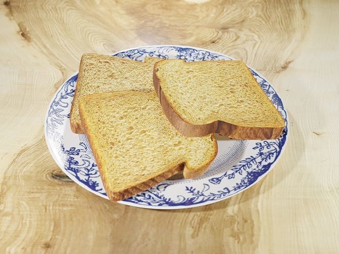 Whole Wheat Bread Slice Low-poly 3D model 2