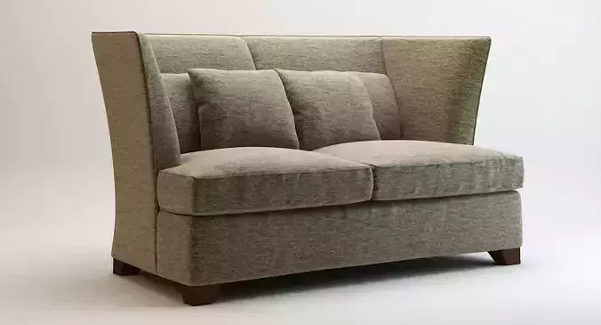 couch or sofa low poly model ready for games and ar and vr