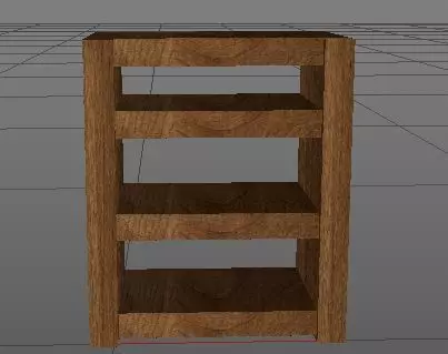 Vase shelf 3D model_0