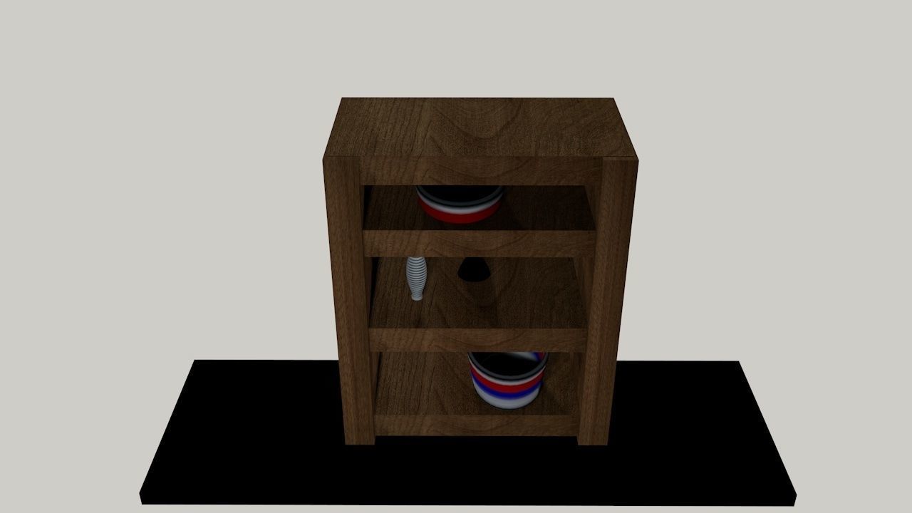 Vase shelf 3D model_1
