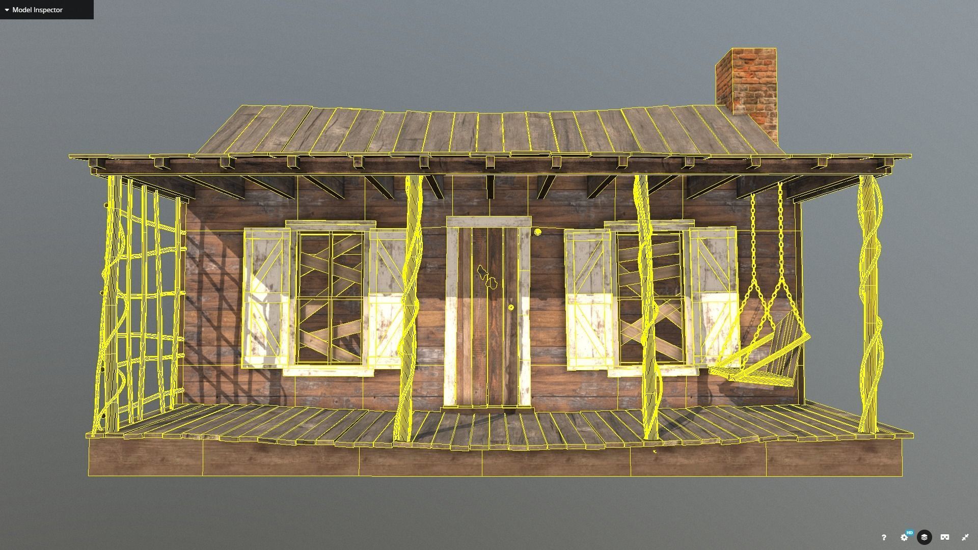 Evil Dead Cabin Low-poly 3D model_10