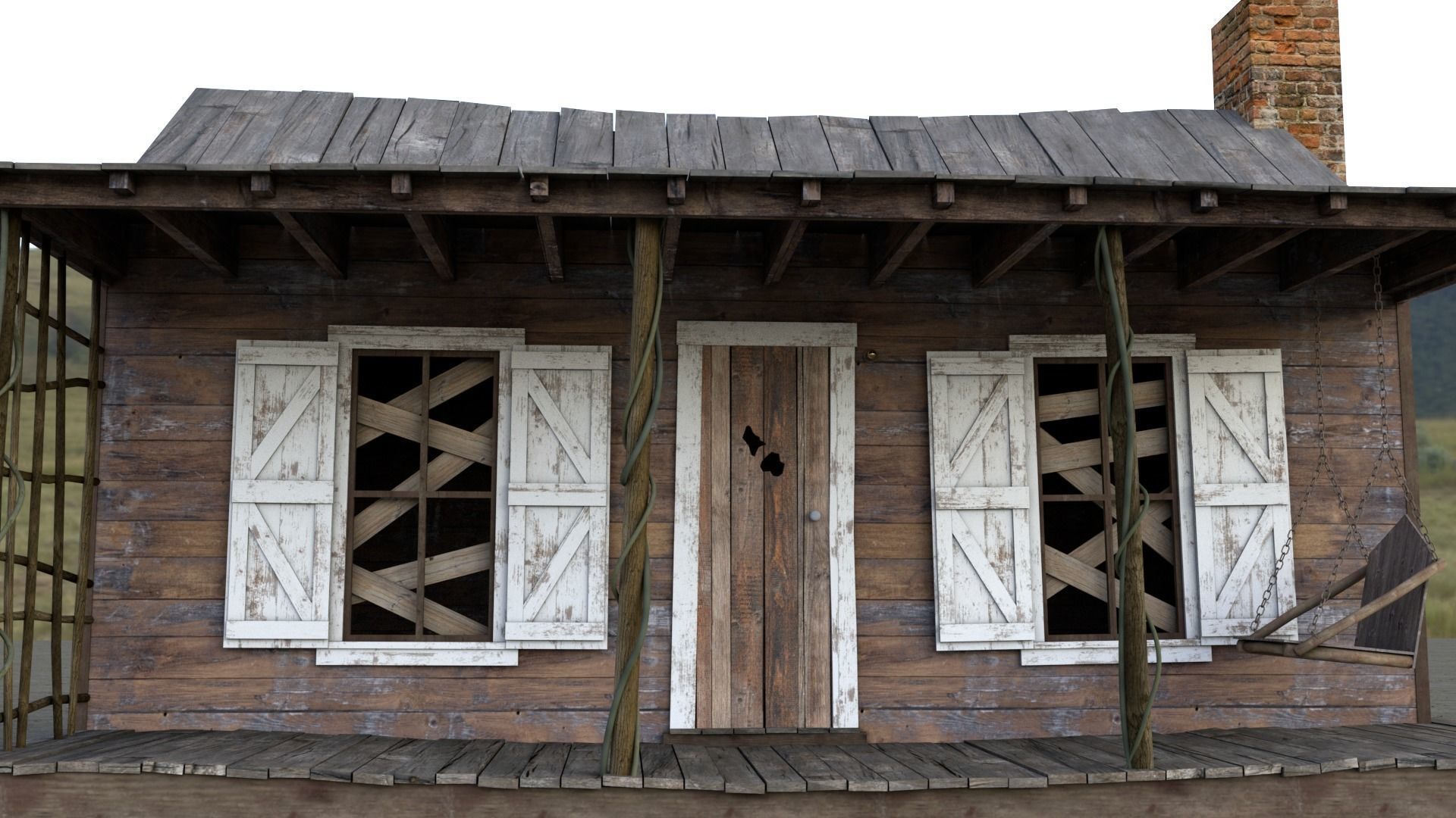 Evil Dead Cabin Low-poly 3D model_13