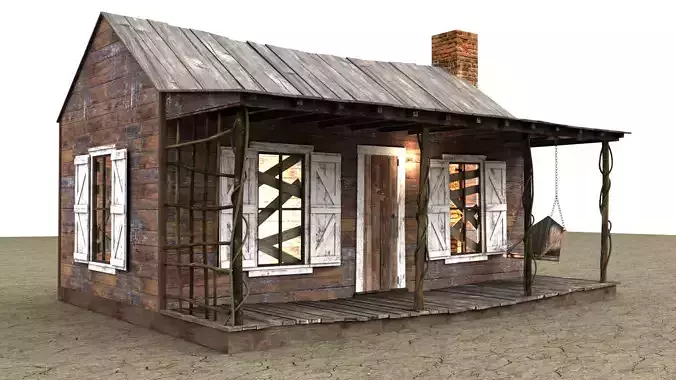Evil Dead Cabin Low-poly 3D model