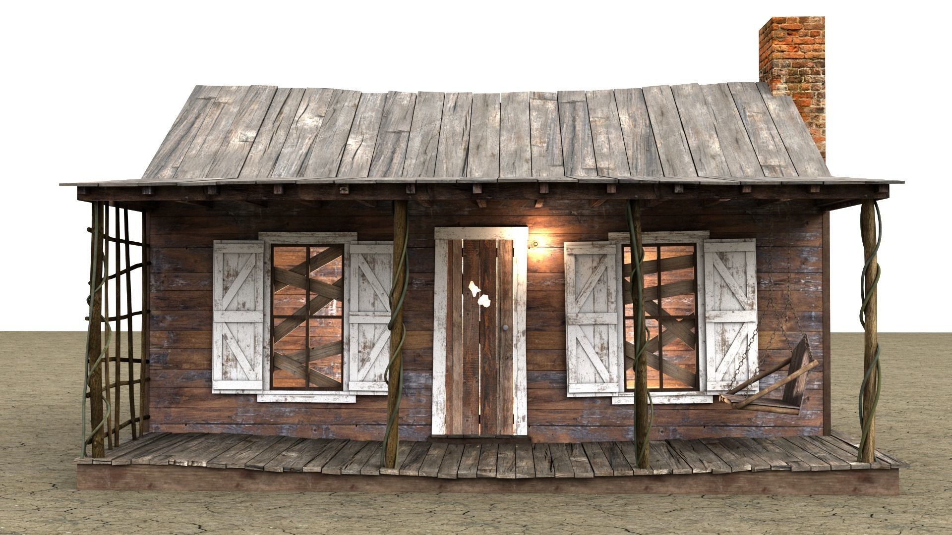 Evil Dead Cabin Low-poly 3D model_2