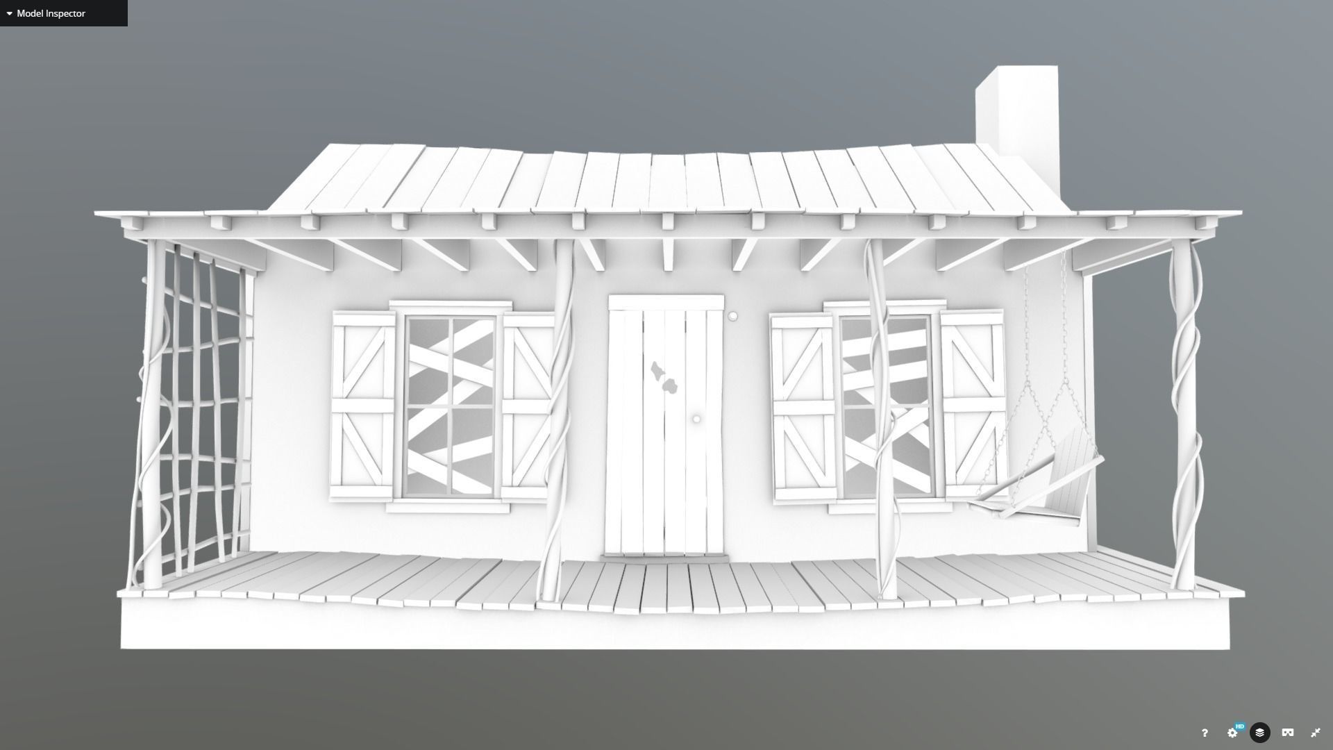 Evil Dead Cabin Low-poly 3D model_9