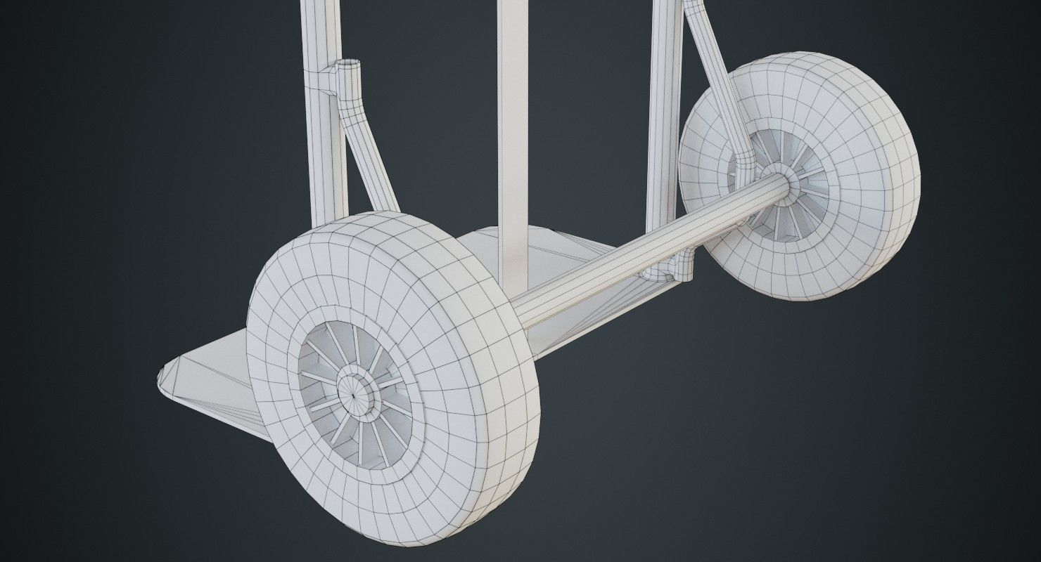 Hand Truck 4B Low-poly 3D model_10