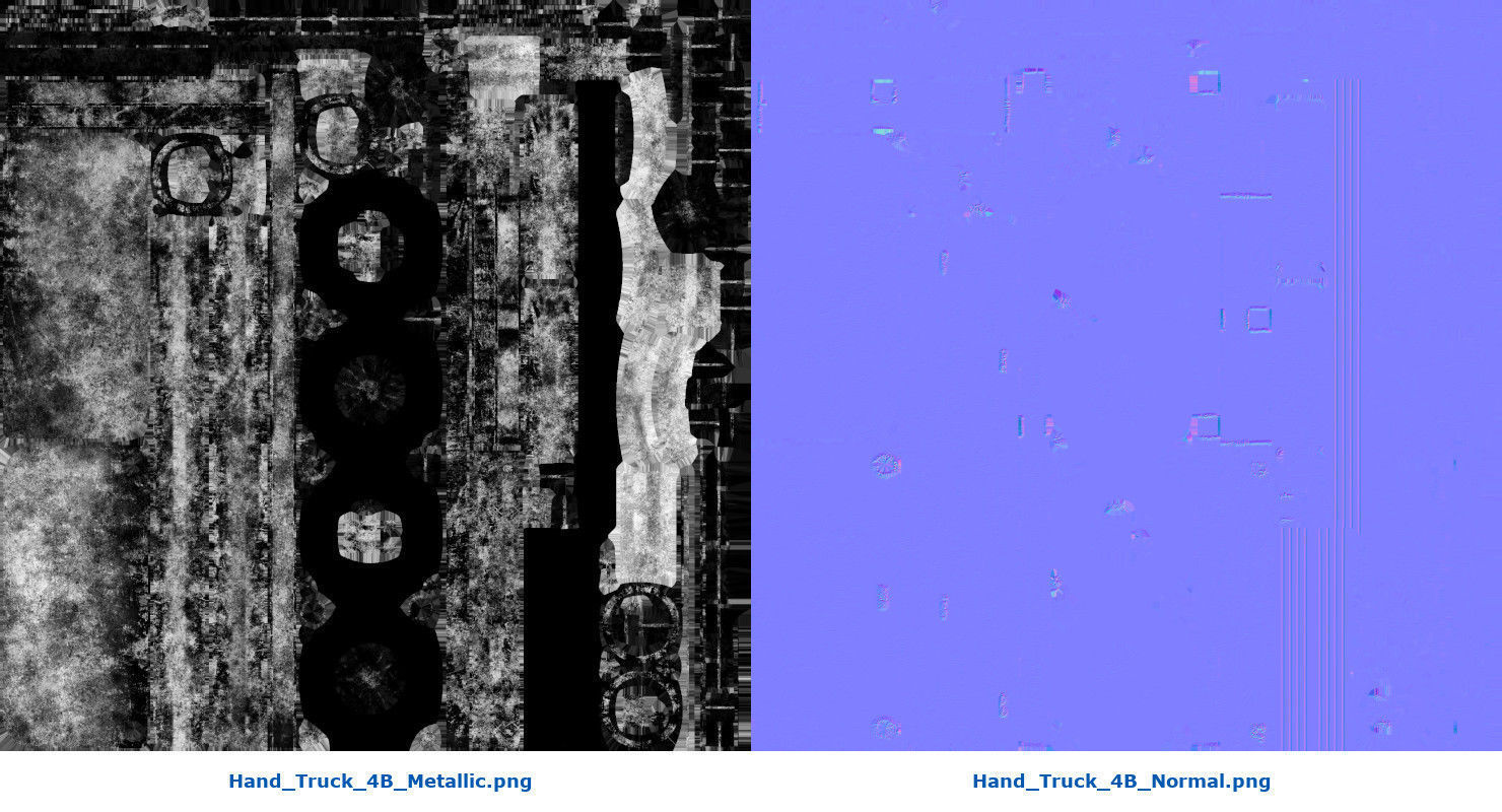Hand Truck 4B Low-poly 3D model_13