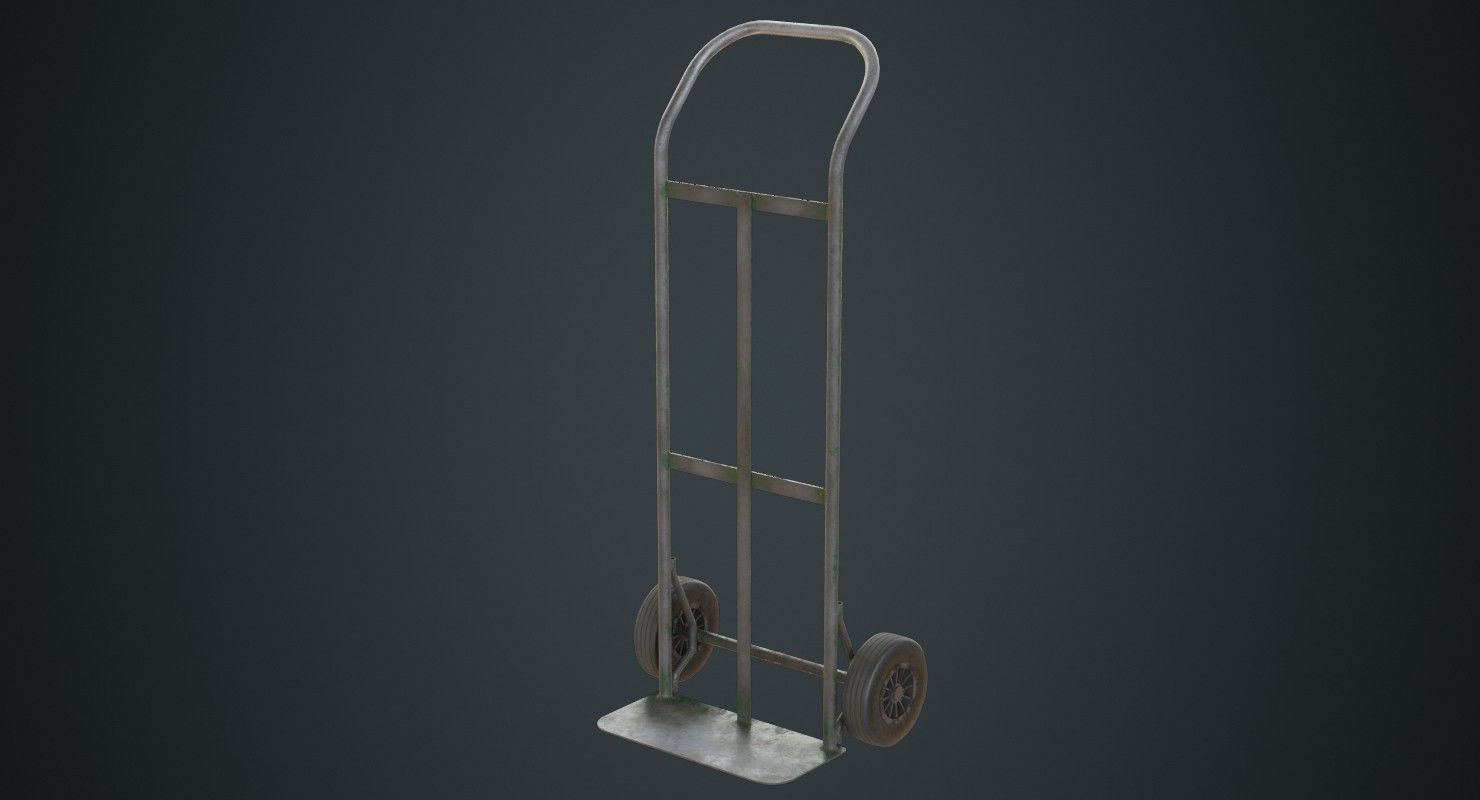 Hand Truck 4B Low-poly 3D model_3