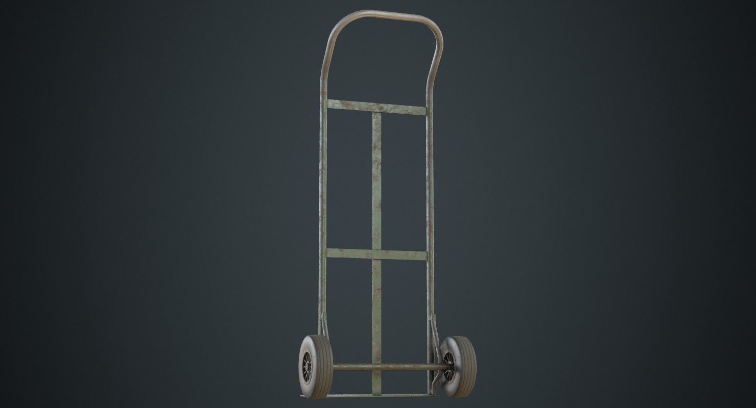 Hand Truck 4B Low-poly 3D model_6