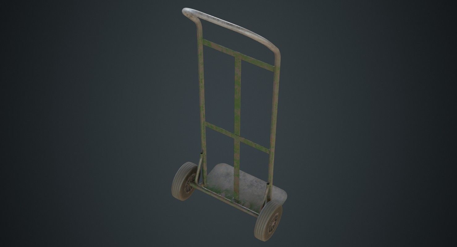 Hand Truck 4B Low-poly 3D model_5