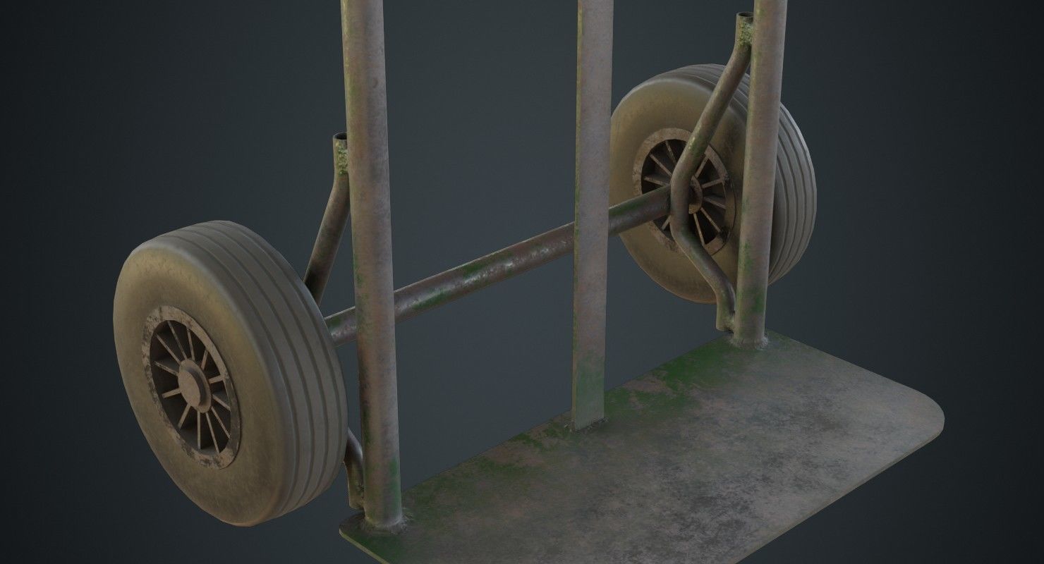 Hand Truck 4B Low-poly 3D model_8